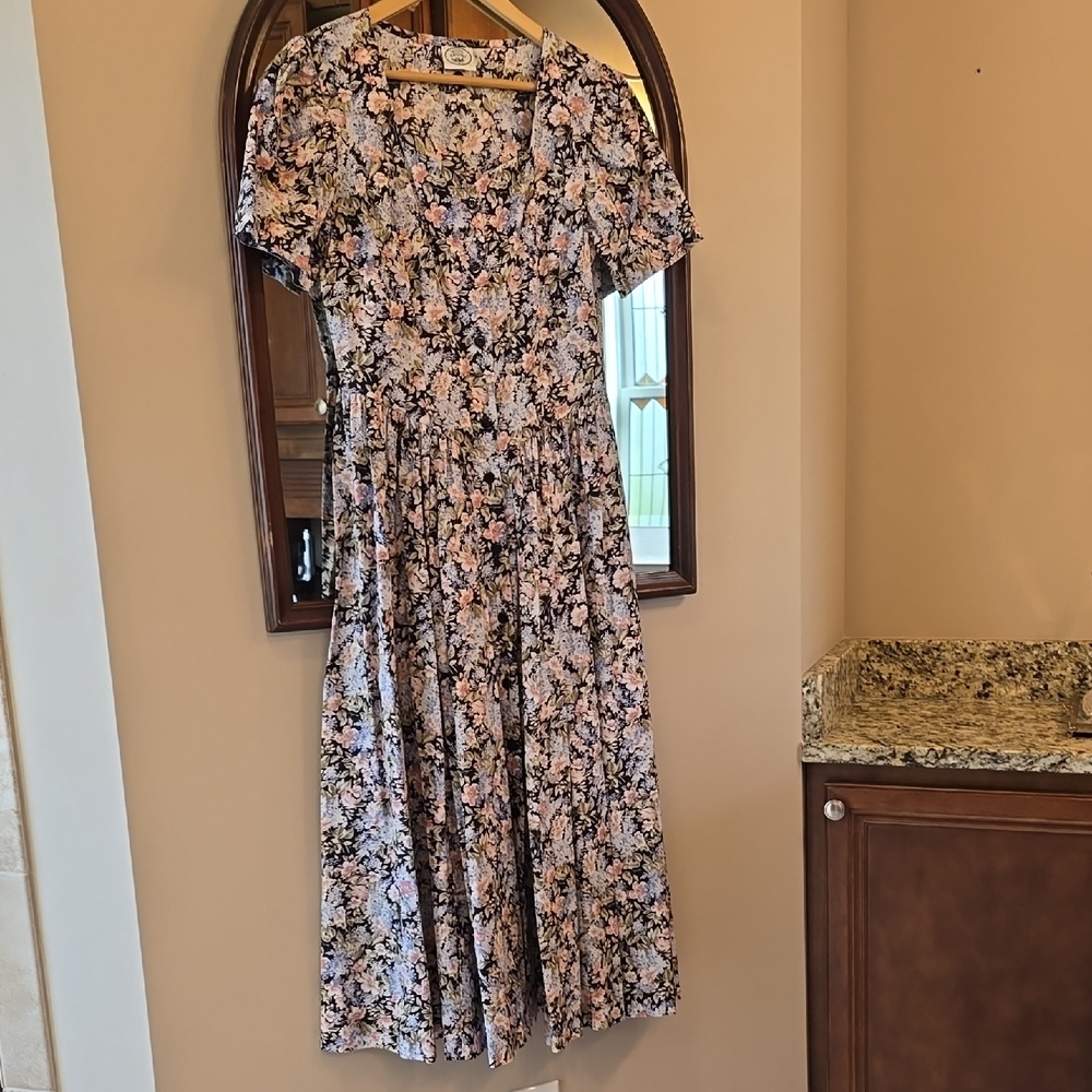 Vintage Laura Ashley Floral Tea Dress